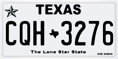 TX license plate CQH3276