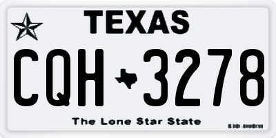 TX license plate CQH3278