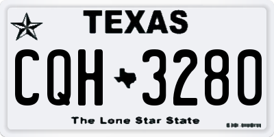 TX license plate CQH3280
