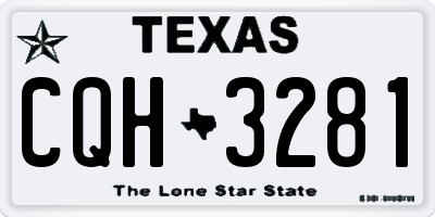 TX license plate CQH3281
