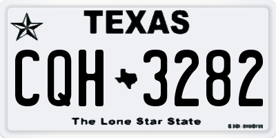 TX license plate CQH3282