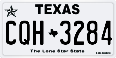 TX license plate CQH3284