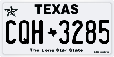 TX license plate CQH3285