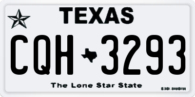 TX license plate CQH3293