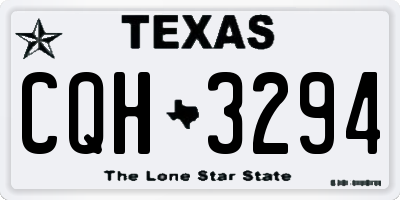 TX license plate CQH3294