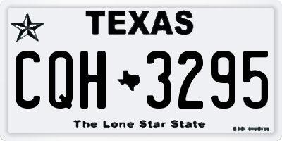 TX license plate CQH3295
