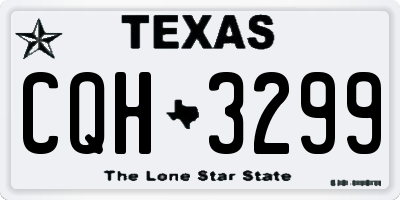 TX license plate CQH3299