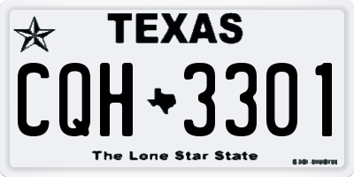 TX license plate CQH3301