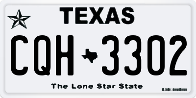 TX license plate CQH3302