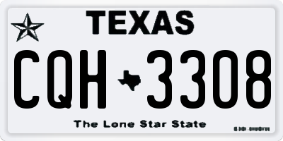 TX license plate CQH3308