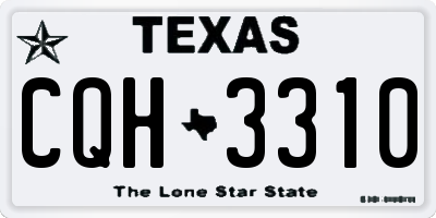TX license plate CQH3310
