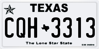 TX license plate CQH3313
