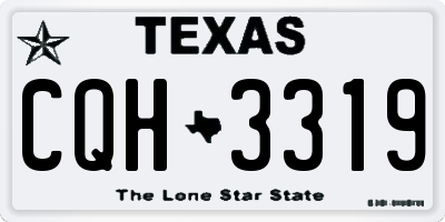 TX license plate CQH3319