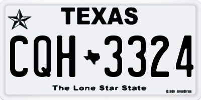 TX license plate CQH3324