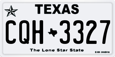 TX license plate CQH3327