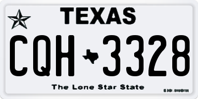 TX license plate CQH3328