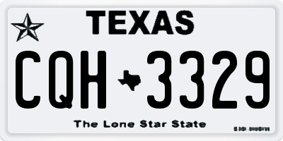 TX license plate CQH3329