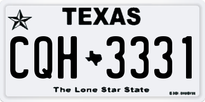 TX license plate CQH3331