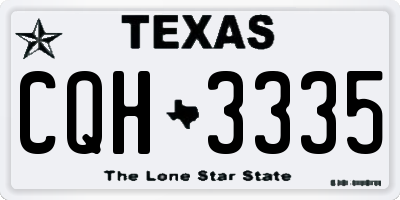 TX license plate CQH3335