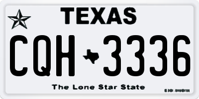 TX license plate CQH3336