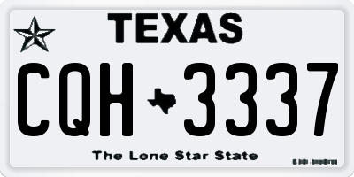 TX license plate CQH3337