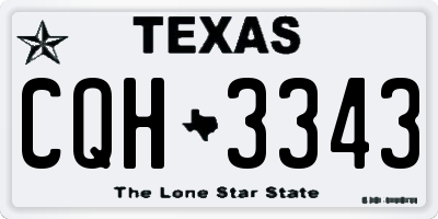 TX license plate CQH3343
