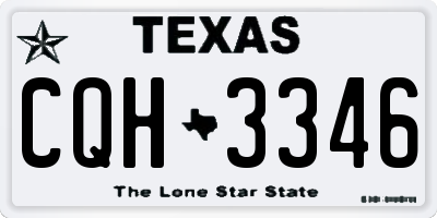 TX license plate CQH3346