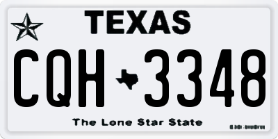 TX license plate CQH3348