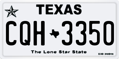 TX license plate CQH3350