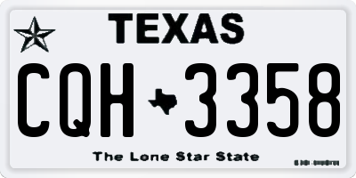 TX license plate CQH3358
