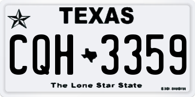 TX license plate CQH3359