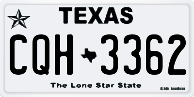 TX license plate CQH3362