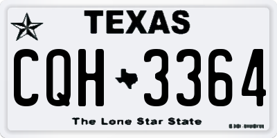 TX license plate CQH3364