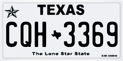 TX license plate CQH3369