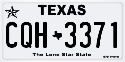TX license plate CQH3371