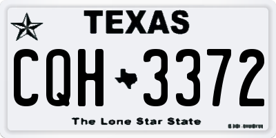 TX license plate CQH3372