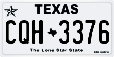 TX license plate CQH3376