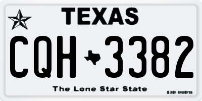 TX license plate CQH3382