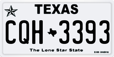 TX license plate CQH3393