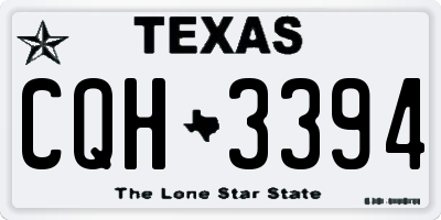 TX license plate CQH3394