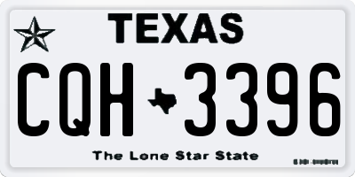 TX license plate CQH3396