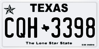 TX license plate CQH3398