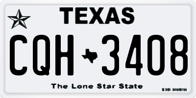 TX license plate CQH3408