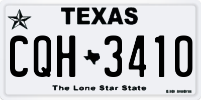 TX license plate CQH3410
