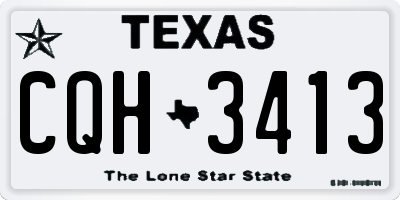 TX license plate CQH3413