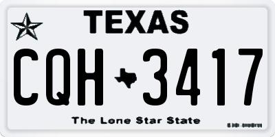 TX license plate CQH3417