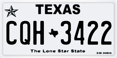TX license plate CQH3422