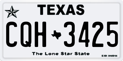 TX license plate CQH3425
