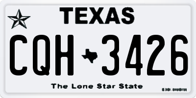 TX license plate CQH3426