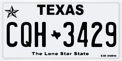 TX license plate CQH3429
